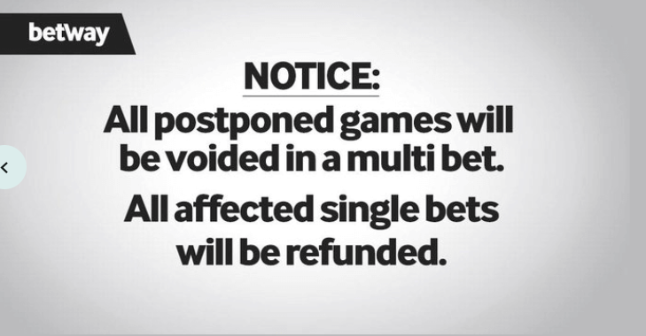 betway postponed bet